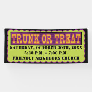Banderoles Orange, Noir et Vert Trunk Or Treat