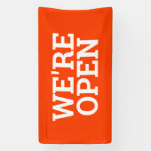 Banderoles Orange nous sommes modèle ouvert panneau de banniè (Verticale)