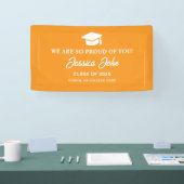 Banderoles Orange Nous sommes si fiers de votre diplôme (Salon professionnel)