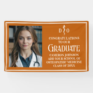 Banderoles Orange Ostéopathic Médicale School Graduation Part