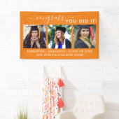Banderoles Orange Photo Congrats Graduate 2022 Graduation (En situation)
