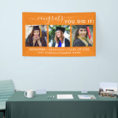 Banderoles Orange Photo Congrats Graduate 2022 Graduation (Salon professionnel)