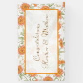 Banderoles Orange Rose Wedding (Vertical)