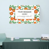 Banderoles Oranges d'été Motif d'aquarelle d'agrumes (Salon professionnel)