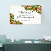 Banderoles Oranges Fruits sur Trellis | MARIAGE (Salon professionnel)