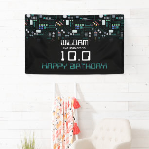 Banderoles Ordinateur Circuit Board Enfants Robotique Anniver