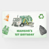 Banderoles Ordures Camion 1ère fête d'anniversaire (Horizontal)
