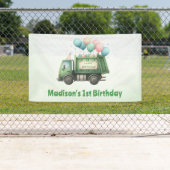 Banderoles Ordures Camion 1ère fête d'anniversaire (En situation)