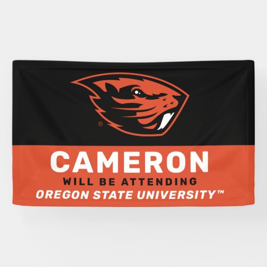 Banderoles Oregon State Beavers | Tête de castor (Horizontal)