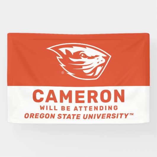 Banderoles Oregon State Beavers | Tête de castor (Horizontal)