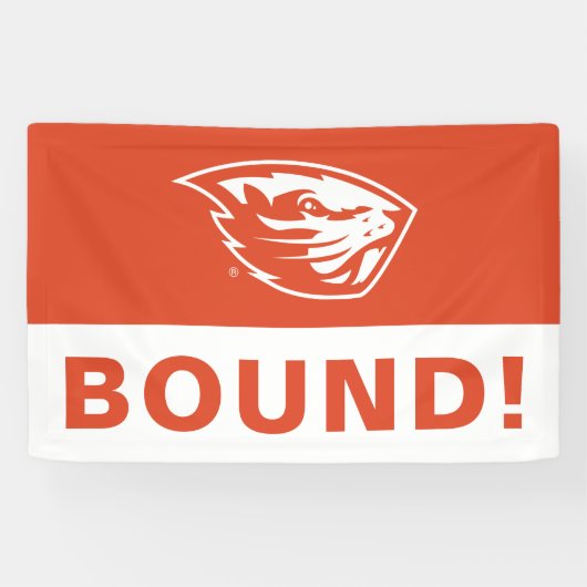 Banderoles Oregon State Beavers | Tête de castor (Horizontal)