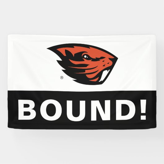 Banderoles Oregon State Beavers | Tête de castor (Horizontal)