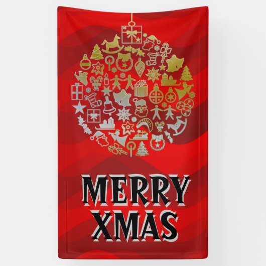 Banderoles Ornements de boule d'arbre de Noël + vos idées (Vertical)