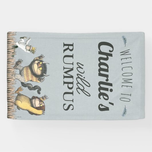 Banderoles Où sont les choses sauvages - Bienvenue à l'annive (Horizontal)