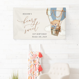 Banderoles Ours, Blue Hot Air Ballotte, accueil pour le premi