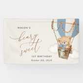 Banderoles Ours, Blue Hot Air Ballotte, accueil pour le premi (Horizontal)