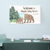 Banderoles Ours de bois Baby shower d'aquarelle neutre (Salon professionnel)