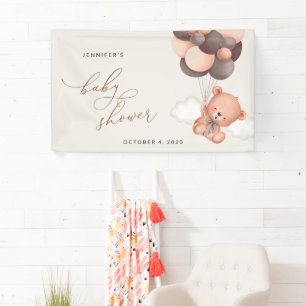 Banderoles Ours en peluche, Ballons Brown, Baby shower d'accu