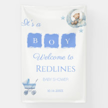 Ours en peluche bleu C'est un garçon Baby Shower