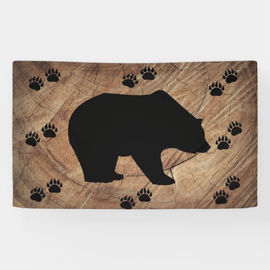 Banderoles Ours Noir Et Paniers Ours (Horizontal)