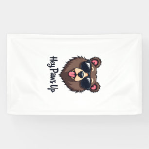 Banderoles Ours Vintage Hey Paws Up avec Lunettes de Soleil C