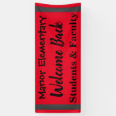 Banderoles Outdoor School Welcome Back Banner (Vertical)