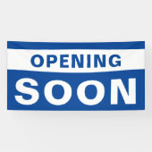 Banderoles Ouverture Bientôt Business Bleu Blanc Grand Extéri (Horizontal)