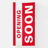 Banderoles Ouverture Bientôt Entreprise Rouge Blanc Grand Pan (Verticale)