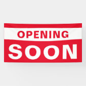 Banderoles Ouverture Bientôt Entreprise Rouge Blanc Grand Pan (Horizontal)