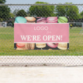 Banderoles Ouverture pour les entreprises | Macaron Patisseri (En situation)