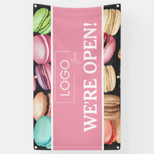 Banderoles Ouverture pour les entreprises | Macaron Patisseri (Vertical)