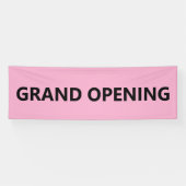 Banderoles Ouverture solennelle rose clair et noir (Horizontal)