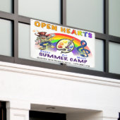 Banderoles Ouvrez la colonie de vacances de coeurs (Bâtiment extérieur)
