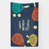 Banderoles Padel Tennis Thème Personnalisé (Verticale)