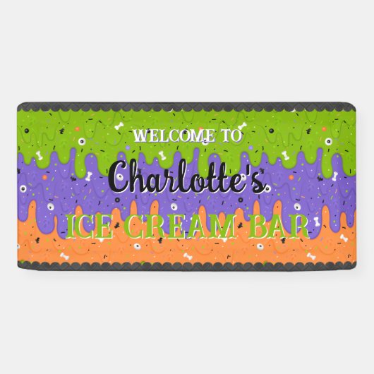 Banderoles Paillettes et glace de Halloween (Horizontal)