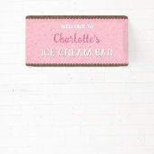 Banderoles Paillettes et glace rose  (Insitu)