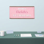 Banderoles Paillettes et glace rose  (Salon professionnel)