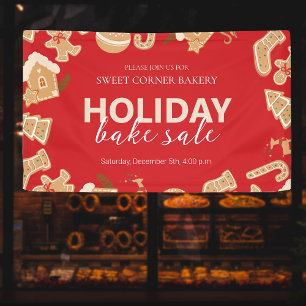 Banderoles Pain d'épices Noël Boulangerie Vente de vacances