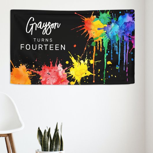 Banderoles Paintballing Birthday Party