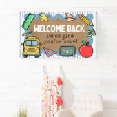 Banderoles Painted Banner Look Back to School Welcome Sighs (En situation)