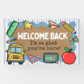 Banderoles Painted Banner Look Back to School Welcome Sighs (Horizontal)