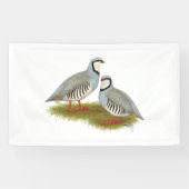Banderoles Paire de perdrix de Chukar (Horizontal)