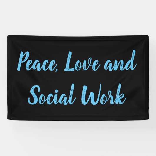 Banderoles Paix, amour et travail social (Horizontal)