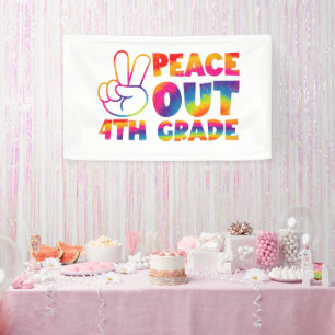 Banderoles Paix dehors quatrième année Tie Dye dernier jour 4