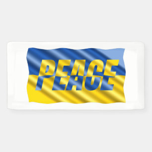 Banderoles PAIX pour l'Ukraine PAIX contre drapeau ukrainien 