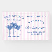 Banderoles Palm Springs Avant Les Anneaux Blue Bachelorette (Horizontal)