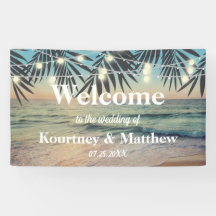 Palmier Tropical Personnalisé Mariage Plage String