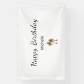 Banderoles Palmiers tropicaux Elégante plage Fête d'anniversa (Verticale)