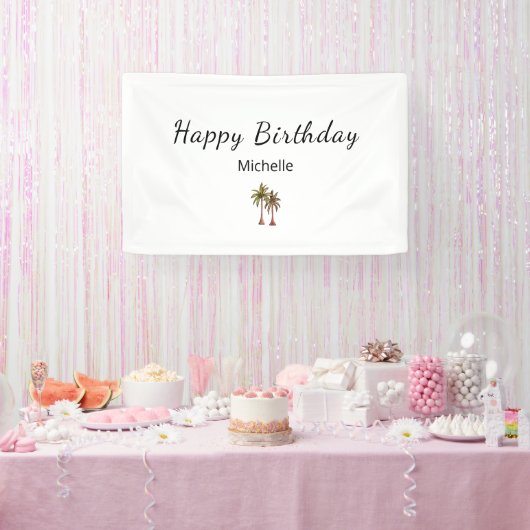 Banderoles Palmiers tropicaux Elégante plage Fête d'anniversa (Fête)