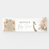 Banderoles Pampas botanique herbe rustique moderne terre cuit (Horizontal)